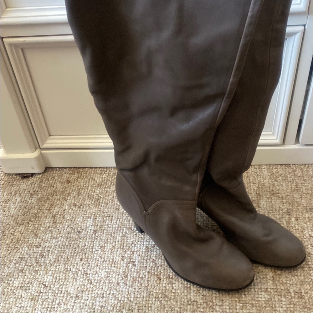 Women's Brown Knee-High Boots Genuine Leather